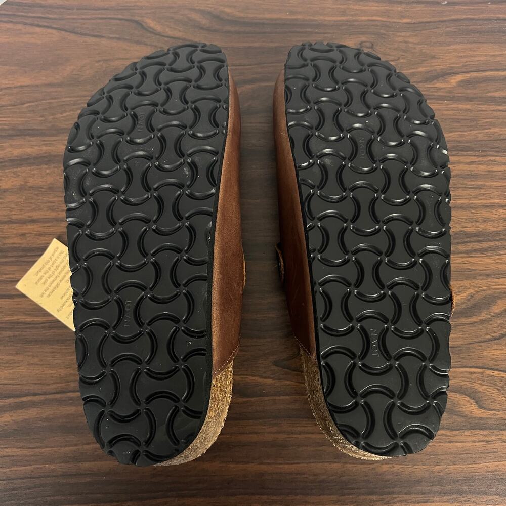 NWT NAOT Women 7 Boho Minimalist Granola Girl Staple Leather Spring Slip On Clog - Picture 10 of 12